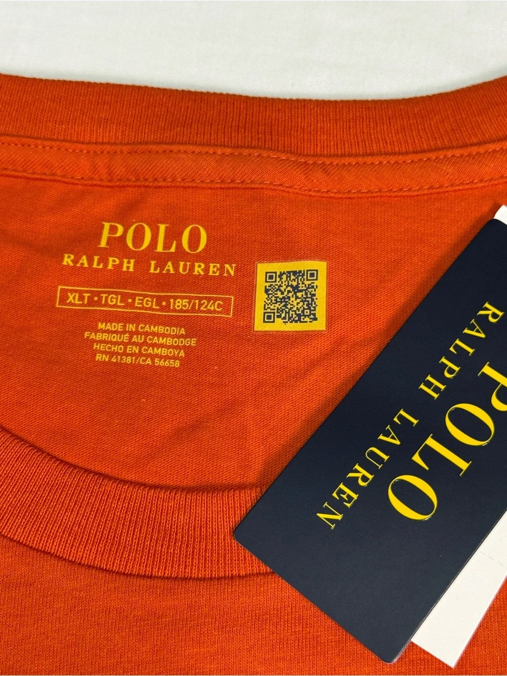 Big and Tell Polo Ralph Lauren Orange Green Pony Classic Fit Crew Neck T-Shirt